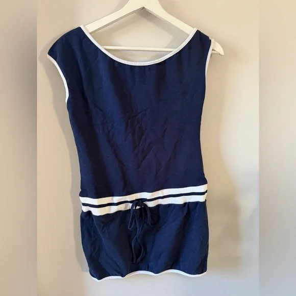 SNDYS Windsor Mini Dress in Navy - Picture 2 of 4